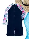 Dour Girls Zipper Back Swimsuit Navy 01.webp