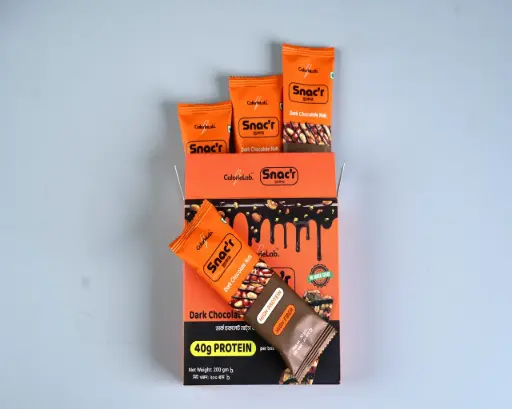 SNACR Dark Chocolate Protein Nut Bar 4 pack