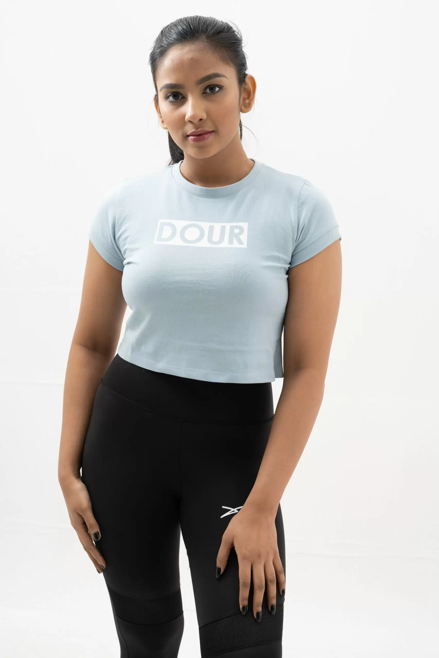Dour BRICK Crop Top Blue 01 BRICK CROP TOP - Image 1
