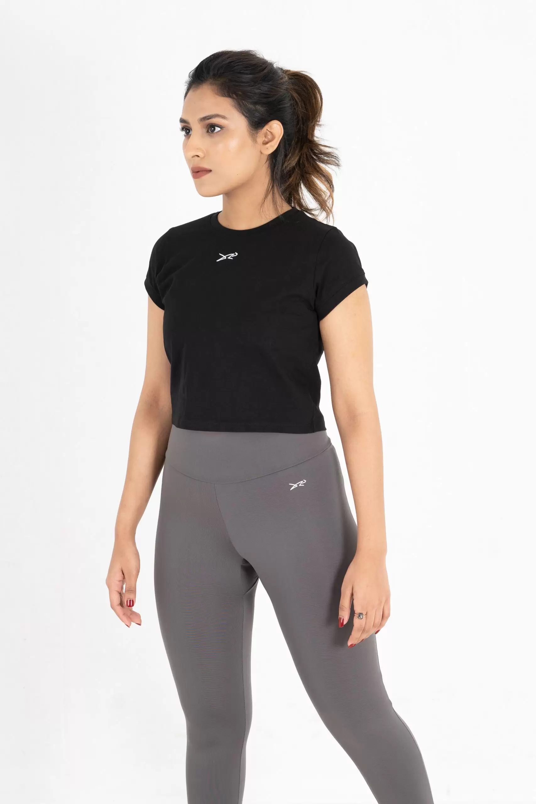 Dour EMB Crop Top Black 05 EMB Crop Top - Image 1