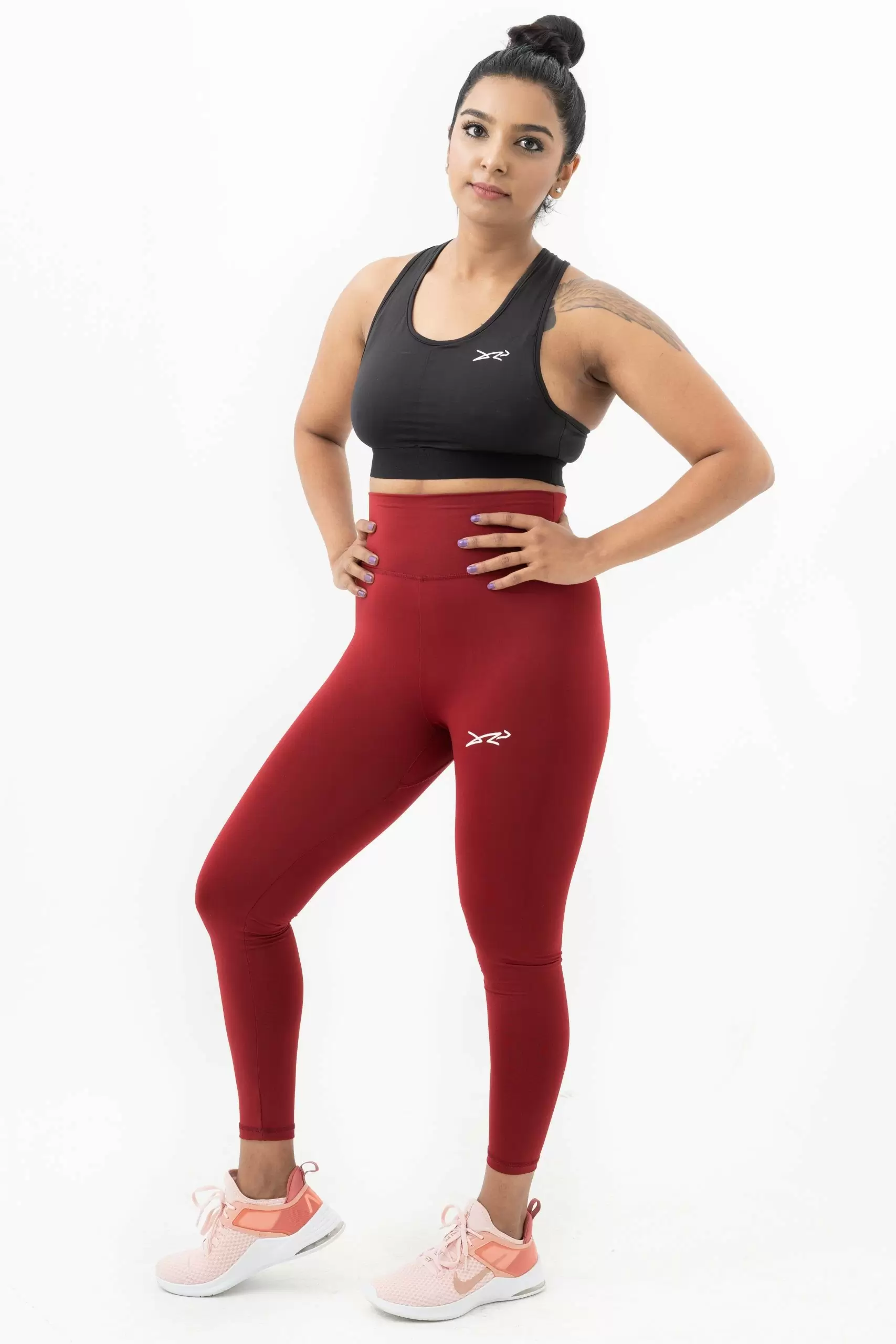Dour High-waist Intense Leggings Maroon 01 High-waist Intense Leggings - Image 1