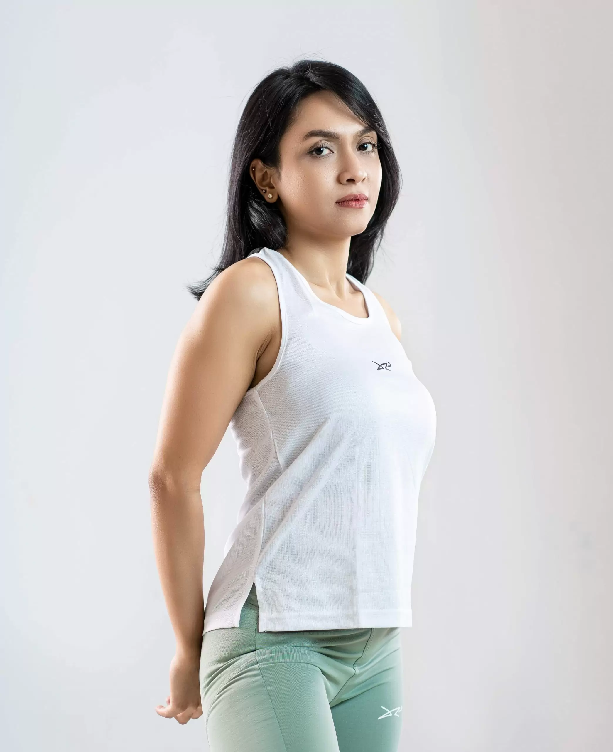 Dour Racer Back Tank White 02 Racer Back Tank - Image 1
