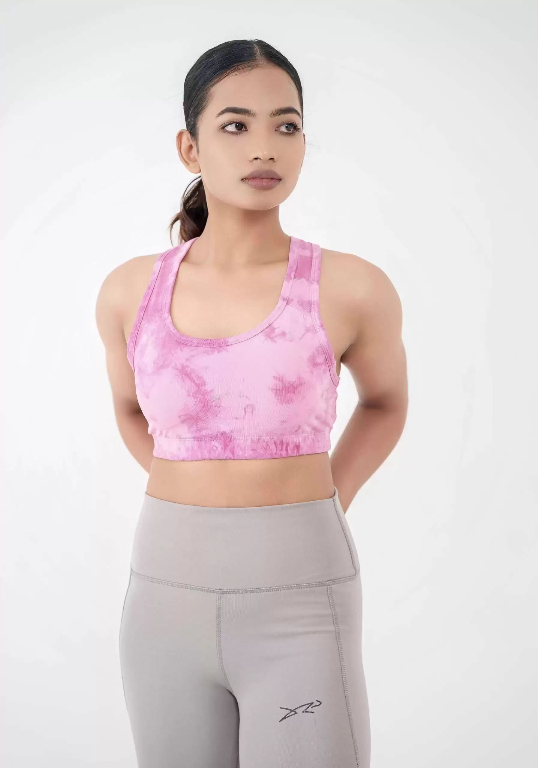 Dour Tye-Dye All in Sports Bra Pink 01 Tye-Dye All in Sports Bra - Image 1