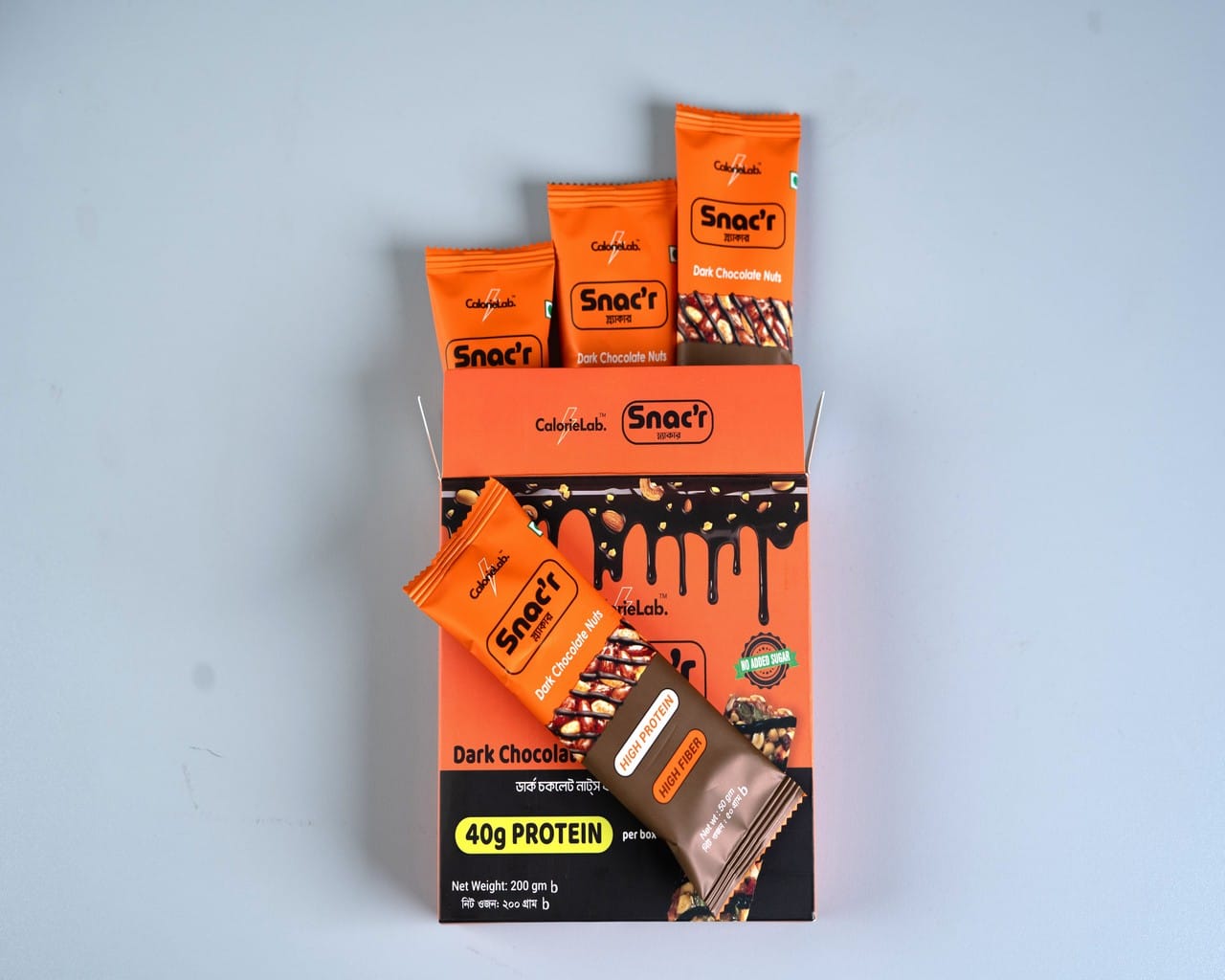 SNACR Dark Chocolate Protein Nut Bar-02 SNACR Dark Chocolate Protein Nut Bar 4 pack - Image 1