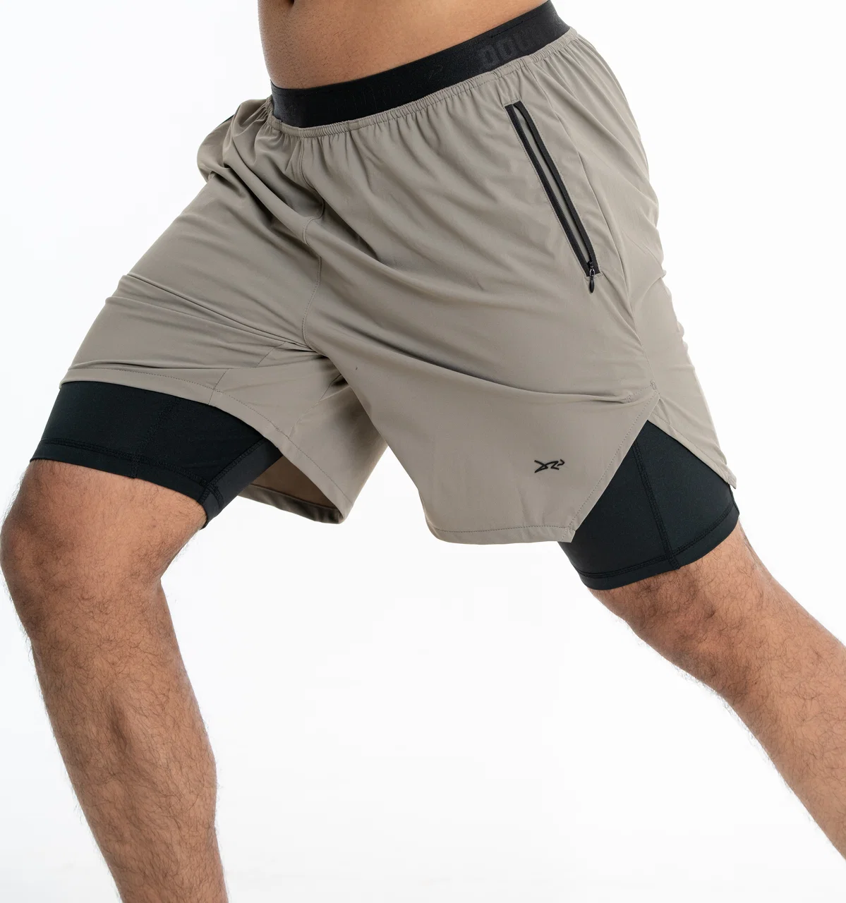 2 In 1 Running Shorts_Olive Mist_02 2 In 1 Running Shorts - Image 1