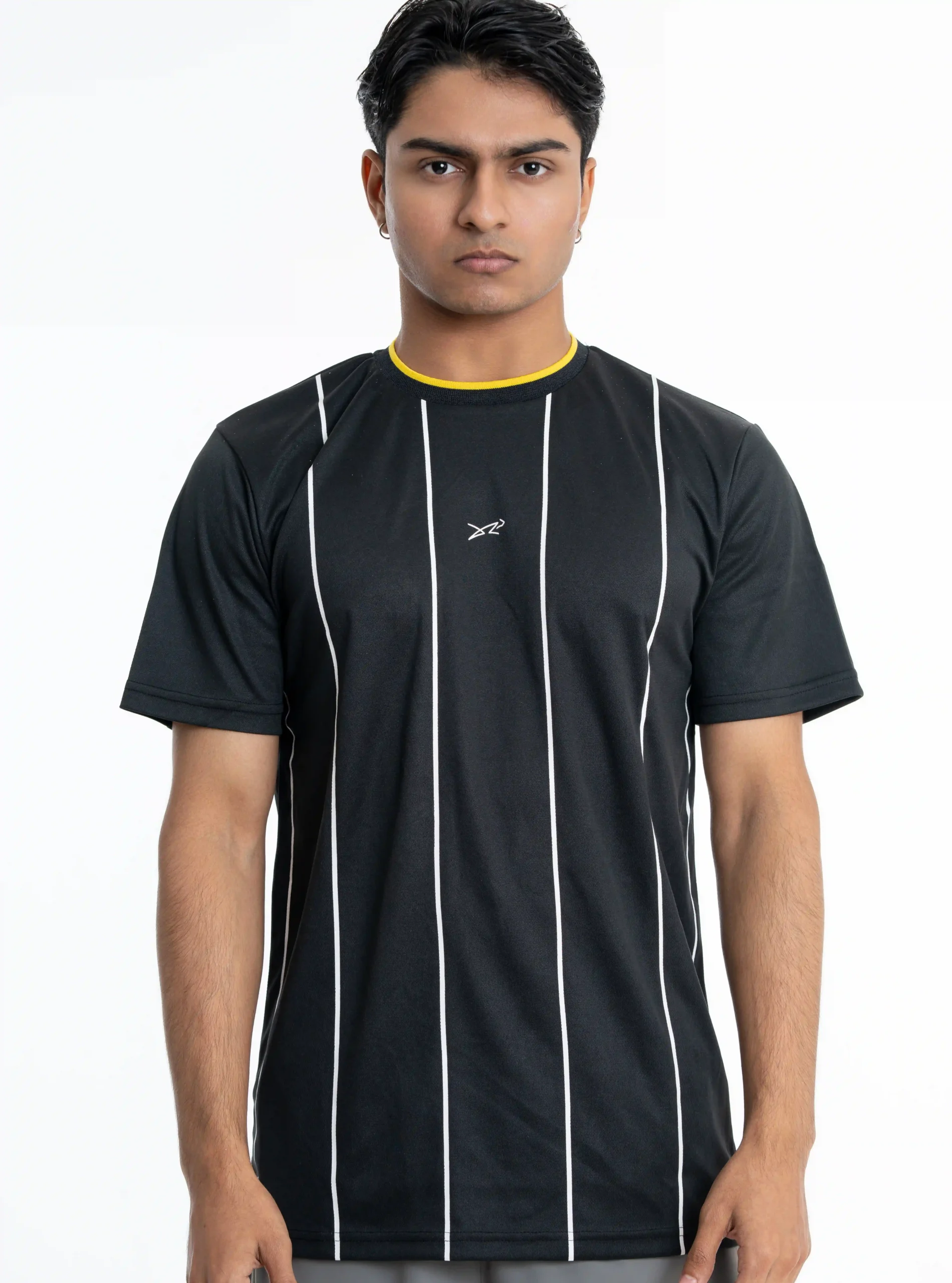 Volt Stripe T-Shirt_Black_01 Volt Stripe T-Shirt - Image 1