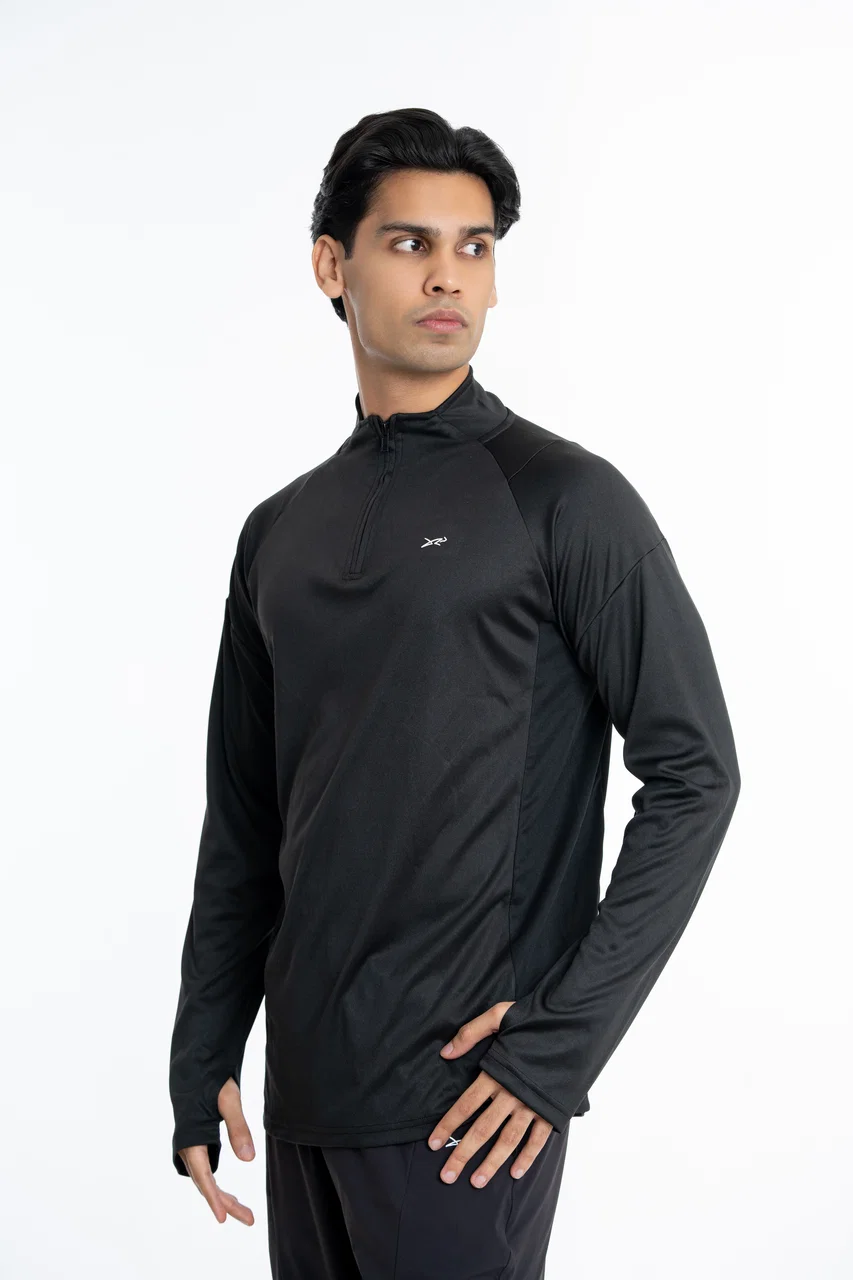 Aero Band Top_Black_02 Aero Tech Run Jacket - Image 1