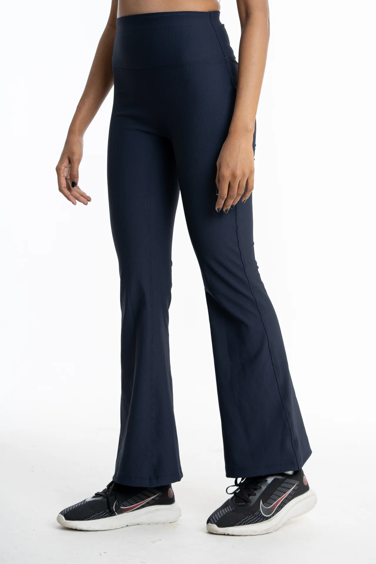 Flared Leggings_navy_01 Flared Leggings - Image 1